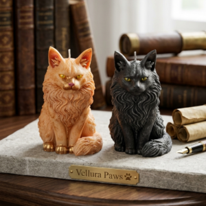 rzemieślnicza świeca dekoracyjna – maine coon