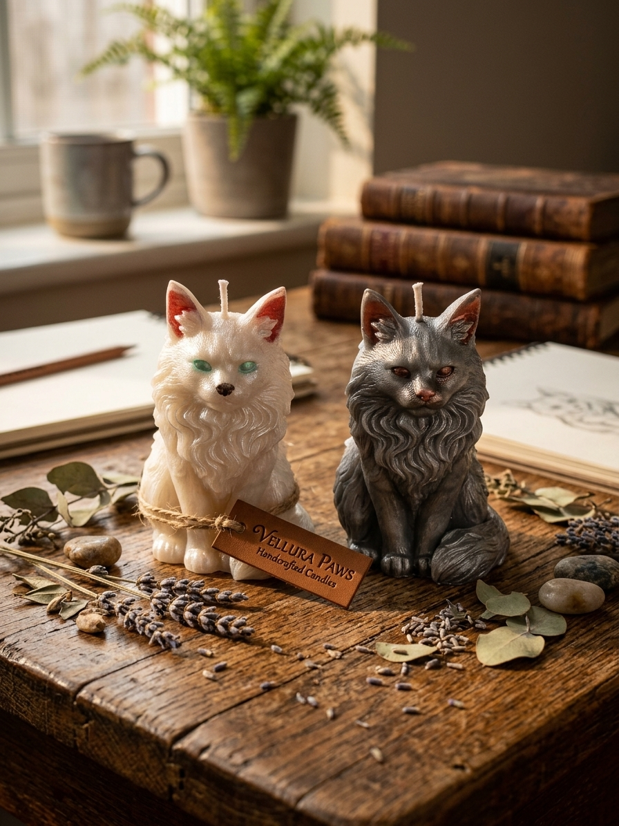 rzemieślnicza świeca dekoracyjna – maine coon rzemieślnicza świeca dekoracyjna – maine coon